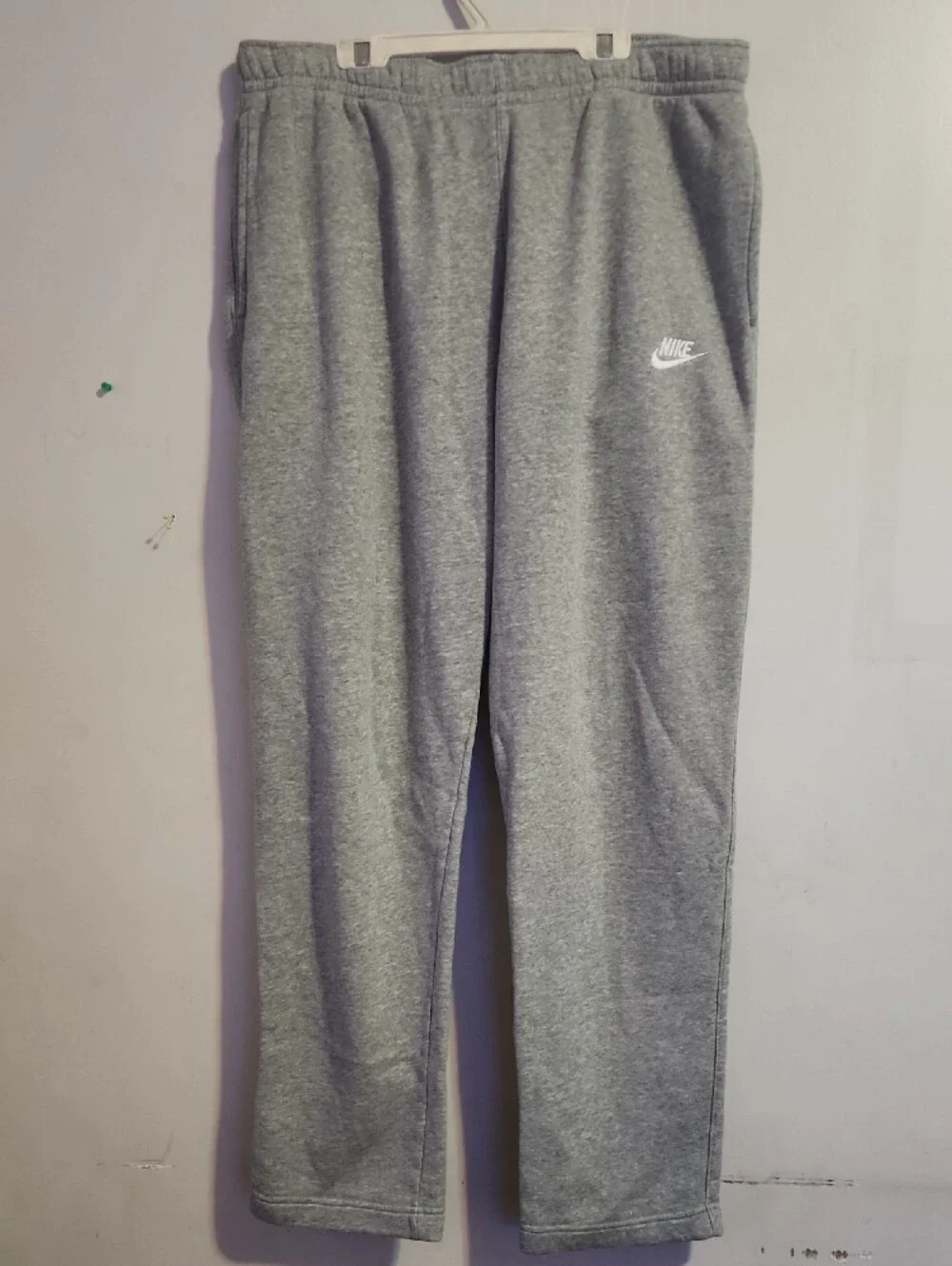 Nike Gray Sweatpants with White Swoosh